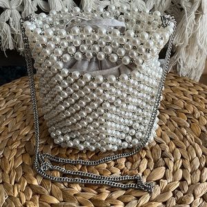 Zara Pearl Mini Bucket Bag